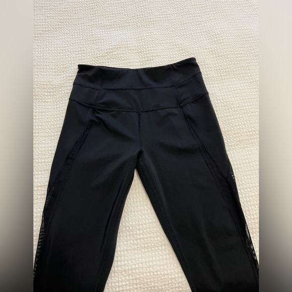 Zella Women’s Black Leggings w/ Mesh Details - Picture 2 of 9